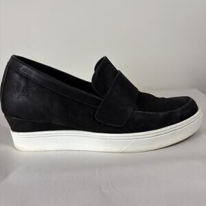 MIA Black Platform Wedge Loafers Comfort Minimalist Elevated Basic Sneakers 9W